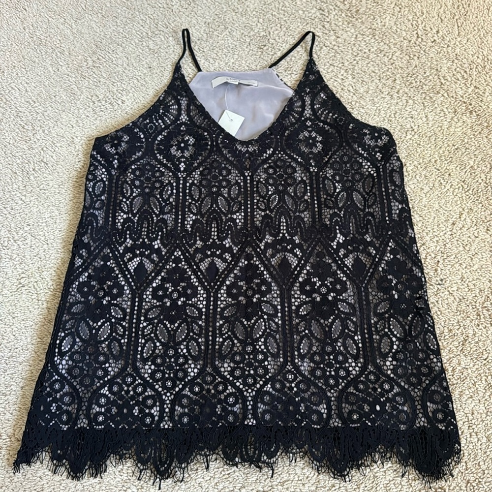 Black lace tank top